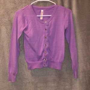 Cherokee Girls Purple Sweater SZ: L (10/12)